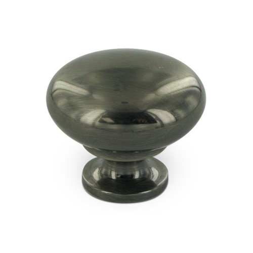 Deltana Solid Brass 1 1/4" Diameter Hollow Round Knob in Antique Nickel