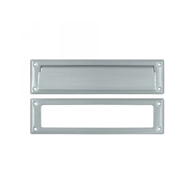Deltana Solid Brass Mail Slot in Brushed Chrome