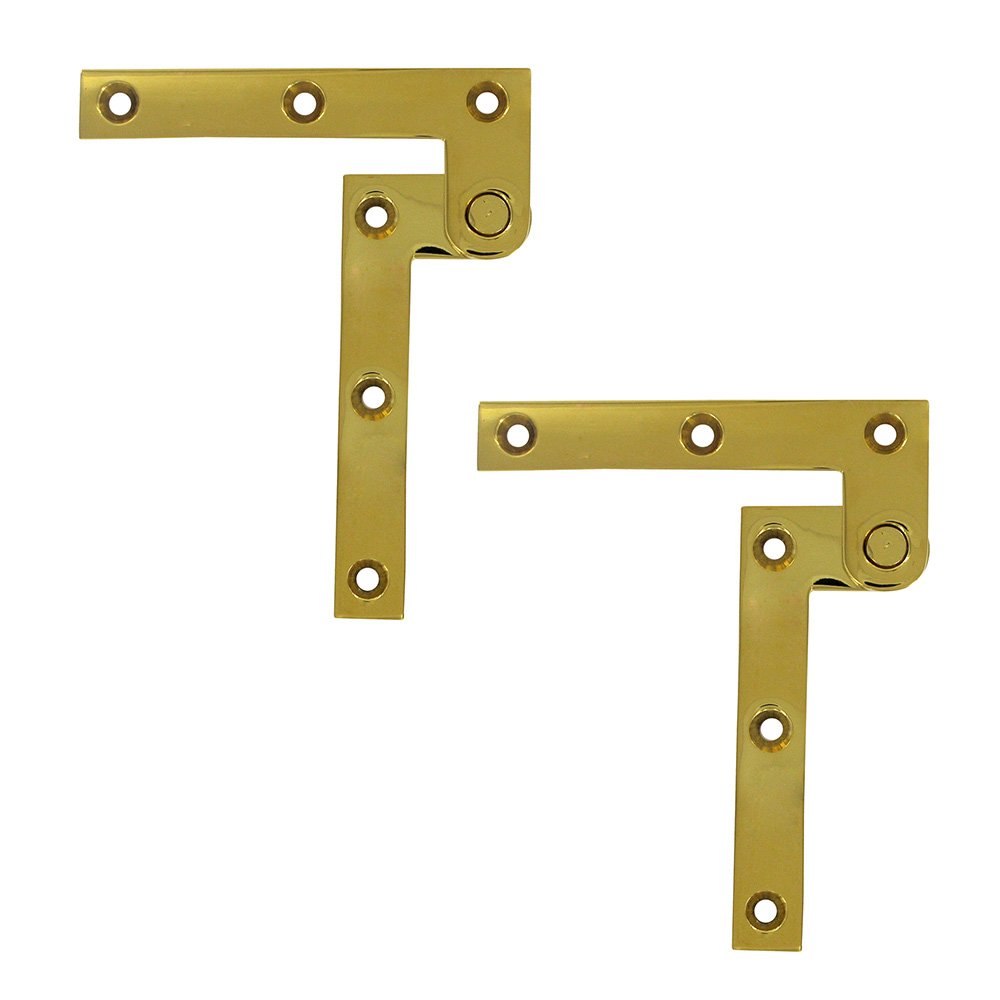 Deltana Solid Brass 3 7/8" x 5/8" x 1/4" Pivot Door Hinge (Sold as a Pair) in PVD Brass