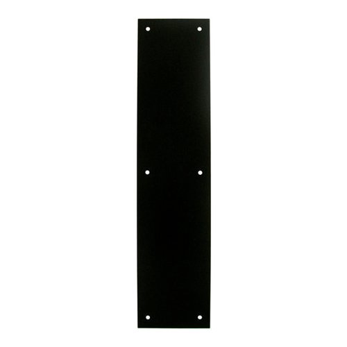 Deltana Solid Brass 15" x 3 1/2" Push Plate in Paint Black