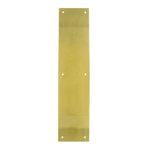 Deltana Solid Brass 15" x 3 1/2" Push Plate in Polished Brass