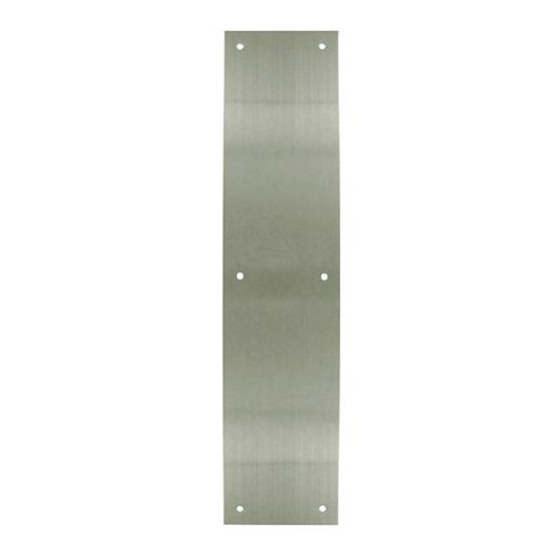Deltana Solid Brass 15" x 3 1/2" Push Plate in Brushed Stainless Steel