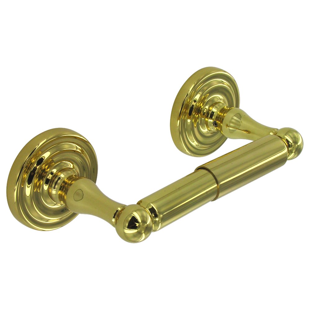 Deltana Double Post Toilet Paper Holder in Polished Brass