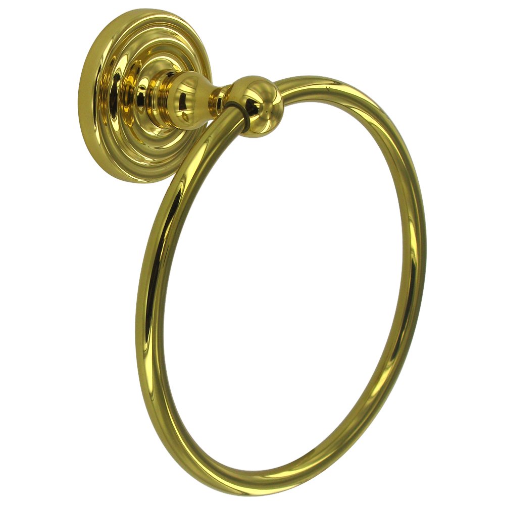 Deltana Towel Ring in Polished Brass
