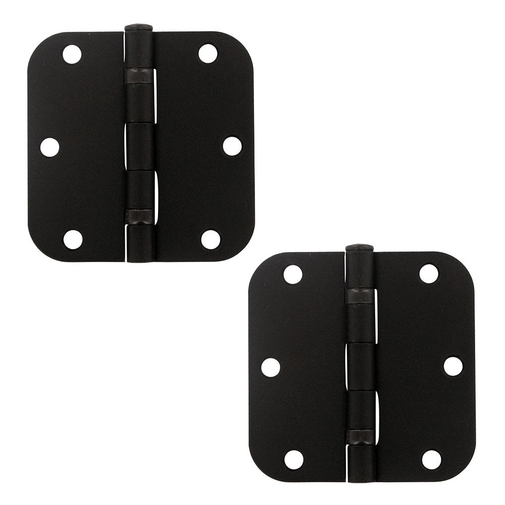 Deltana 3 1/2" x 3 1/2" 5/8" Radius/Ball Bearing Door Hinge (Sold as a Pair) in Oil Rubbed Bronze