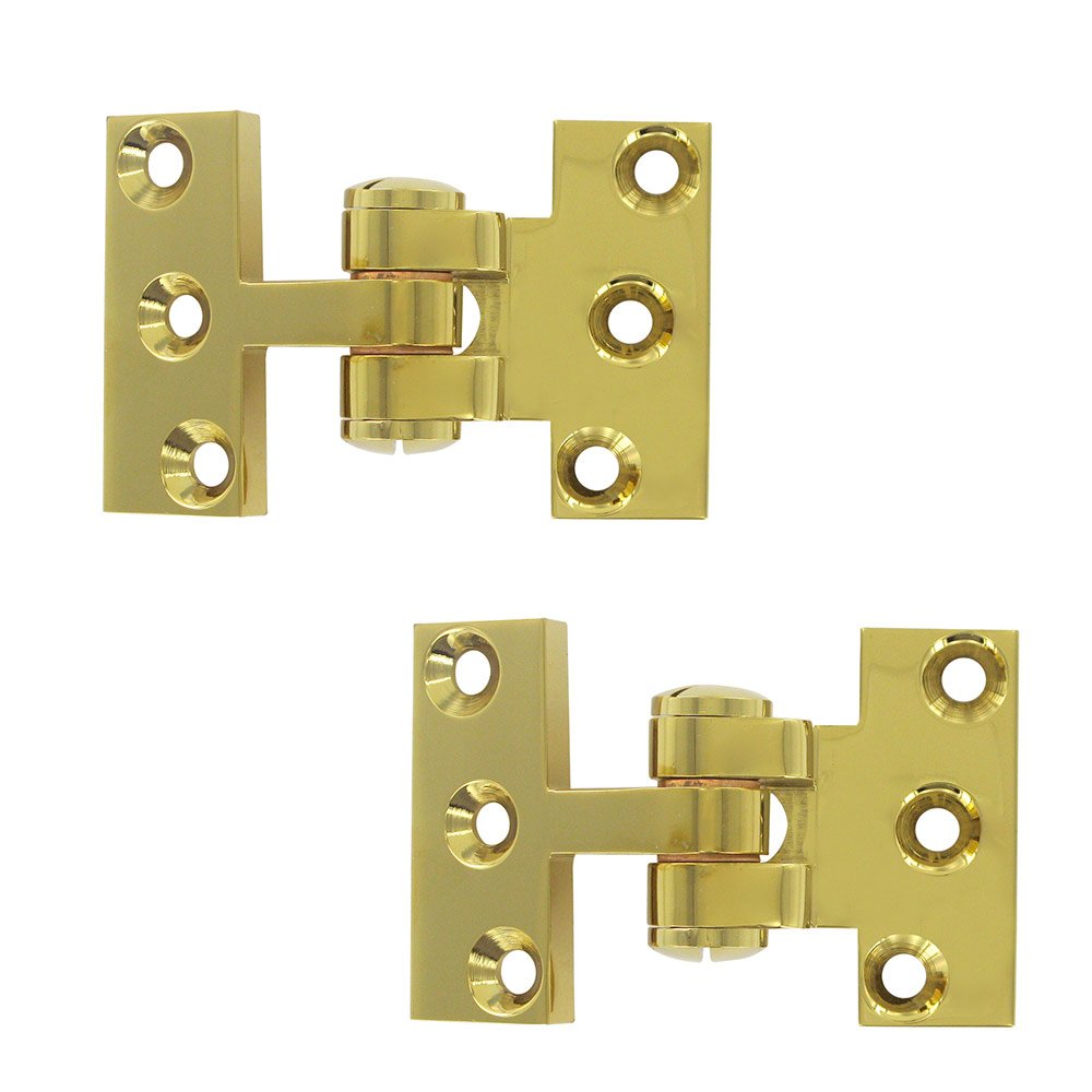 Deltana Solid Brass Intermediate Pivot Door Hinge (Sold a Pair) in PVD Brass