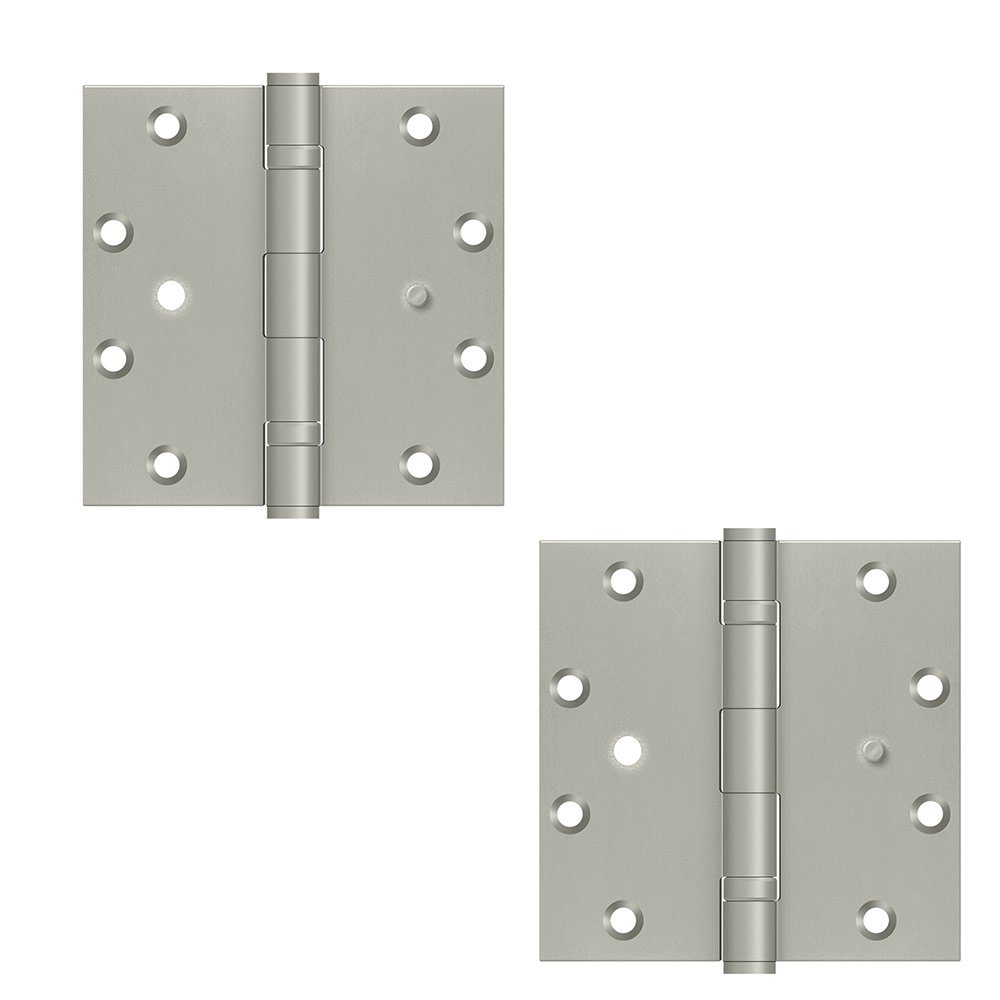 Deltana 5"x5" Square Hinge (Sold as Pair) in Brushed Nickel