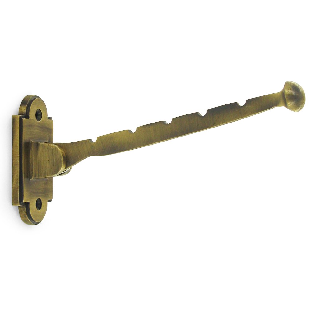 Deltana Solid Brass 7" Projection Valet Hook in Antique Brass