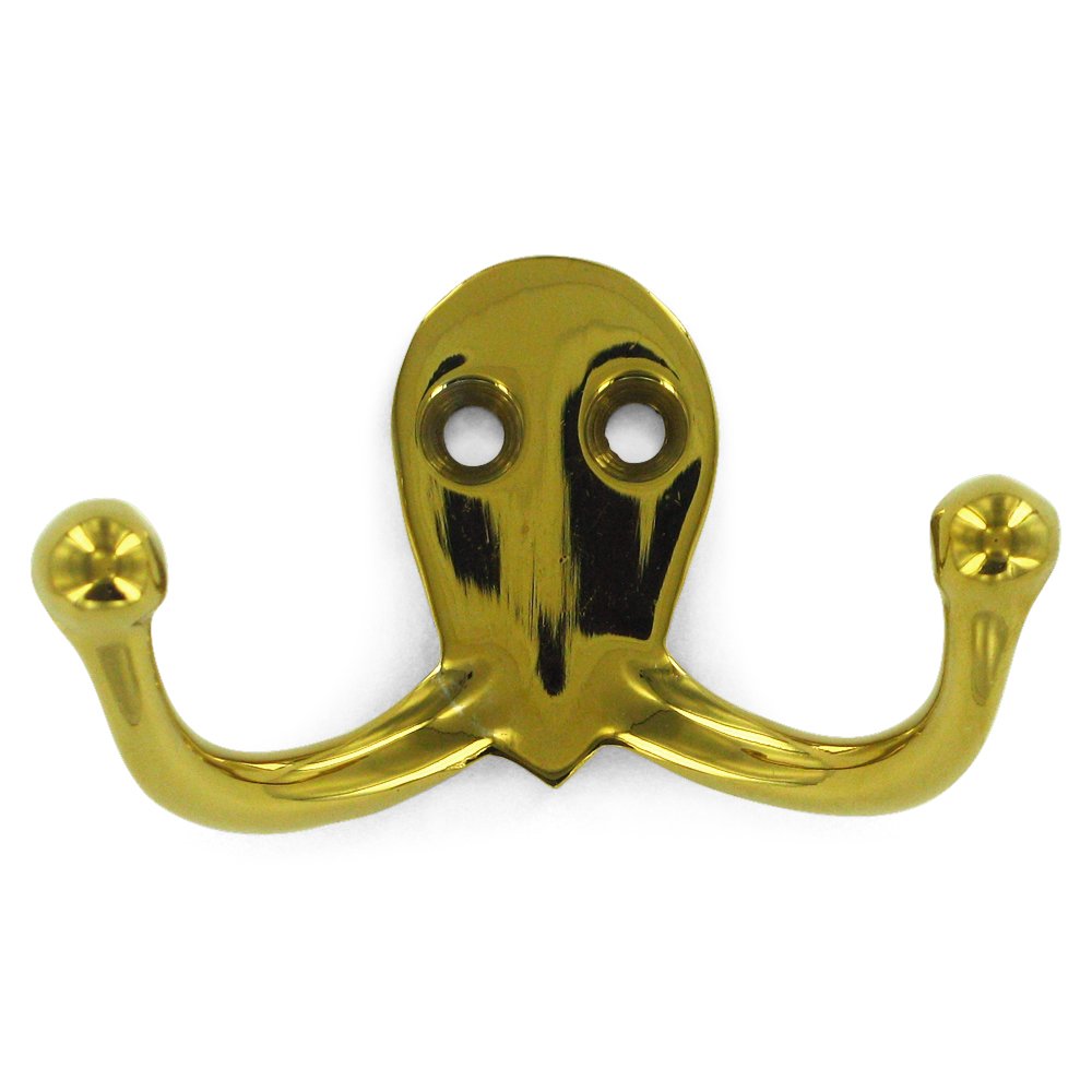 Deltana Solid Brass Double Hook in PVD Brass