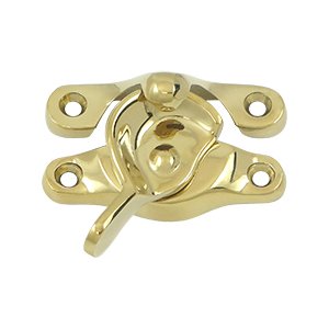 Deltana Solid Brass 15/16" x 2 5/8" Window Sash Lock in Polished Brass