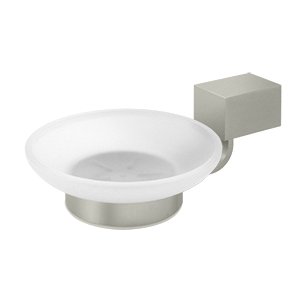 Deltana Soap Holder with Glass in Brushed Nickel