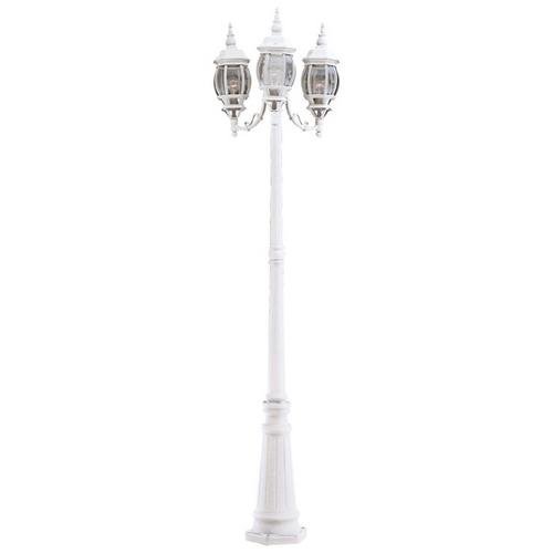 Designers Fountain Exterior Post Lantern in White with Clear Beveled