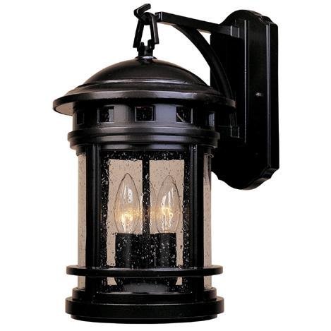 Designers Fountain Exterior Wall Lantern in Oil Rubbed Bronze with Seedy