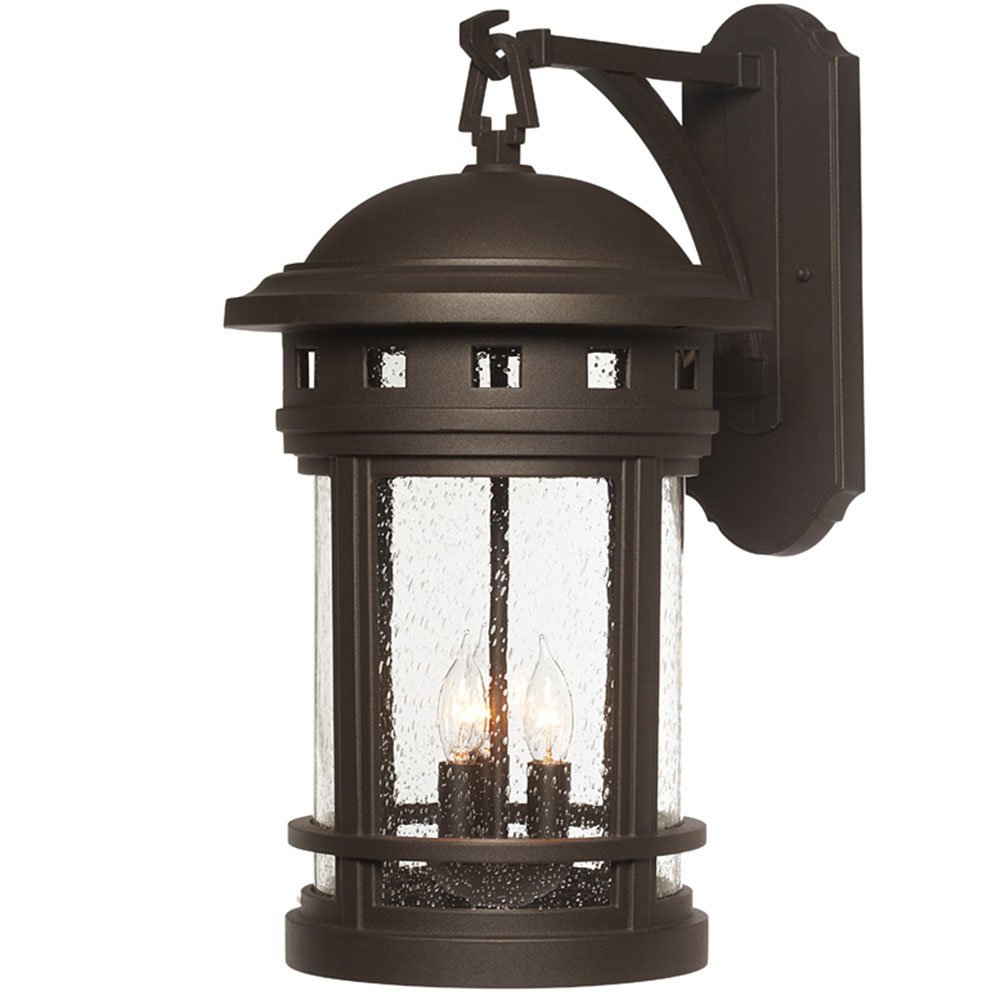 Designers Fountain 11" Wall Lantern in Oil Rubbed Bronze with Seedy