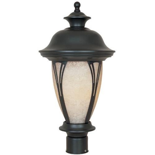Designers Fountain Exterior Post Lantern in Bronze with Amber
