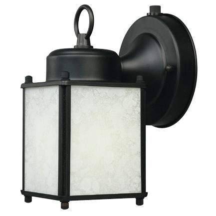 Designers Fountain Exterior Wall Lantern in Pewter with White