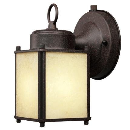 Designers Fountain Exterior Wall Lantern in Black with White