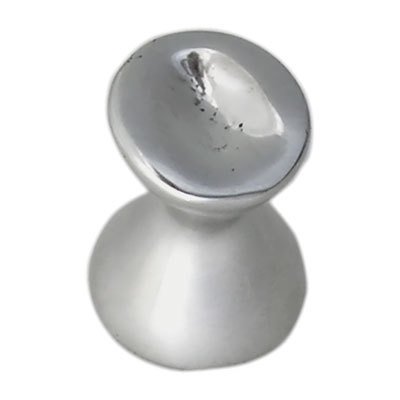 Du Verre Hardware Round Small Aluminum Knob in Polished Aluminum