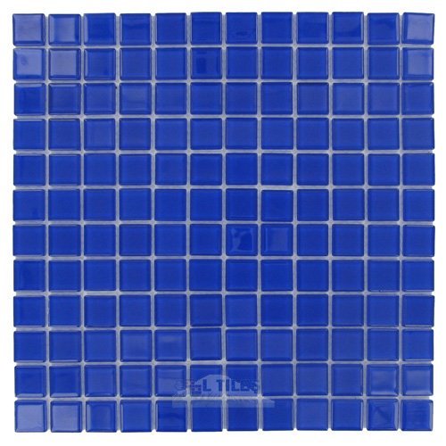 Elida Ceramica 12"x12" Glass Mosaic in Royal Blue