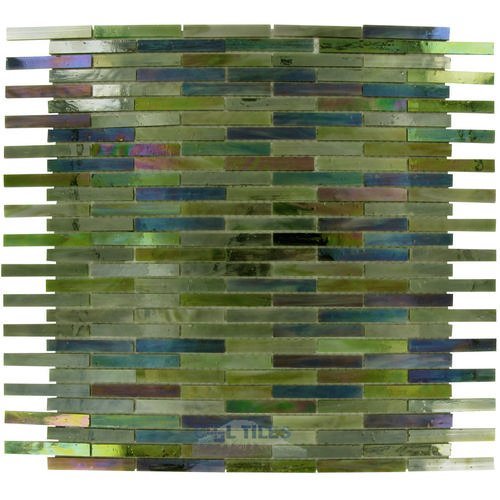 Elida Ceramica 14"x13" Glass Mosaic in Jade Brick