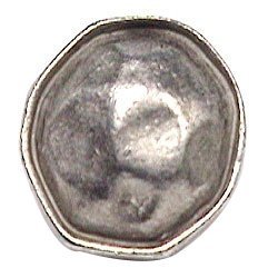 Emenee Rim-Edged Sculpted Circle Knob in Antique Bright Silver