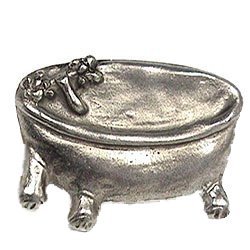 Emenee Bath Tub Knob in Antique Matte Silver