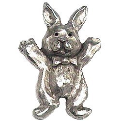 Emenee Bunny Rabbit Knob in Antique Matte Silver