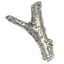 Emenee Tree Stem "Y" Shape Knob in Antique Matte Silver