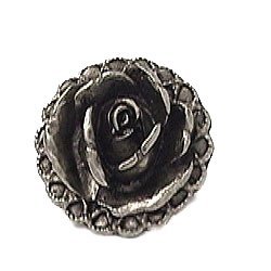 Emenee Rose Knob in Antique Bright Silver