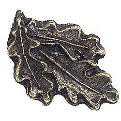 Emenee Oak Leaves Knob in Antique Matte Brass