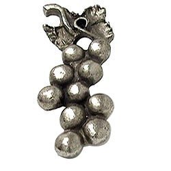 Emenee Large Grapes Knob in Antique Matte Silver