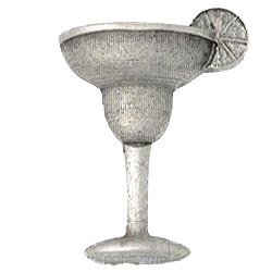 Emenee Margarita Glass Knob in Polished Silver