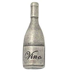 Emenee Wine Bottle Knob in Polished Silver