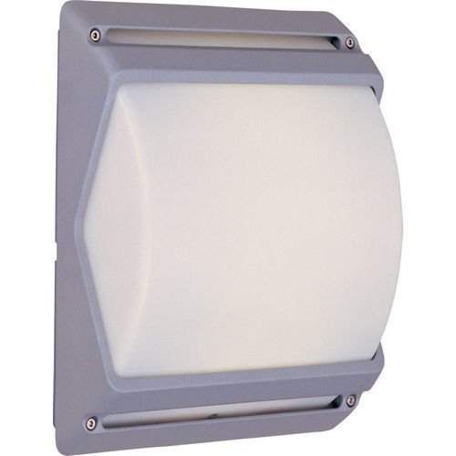 ET2 Lighting 12" Exterior Flush Mount in Platinum with White Acrylic Glass
