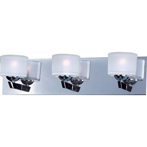 ET2 Lighting 19 1/2" 3-Light Vanity in Polished Chrome with Frost White Glass