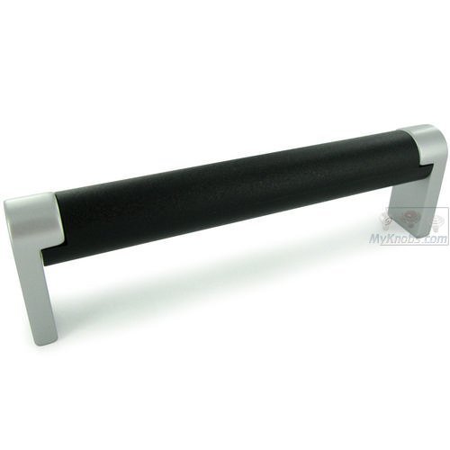 Hafele 6 1/4" (160mm) Centers Handle in Black with Polished Chrome
