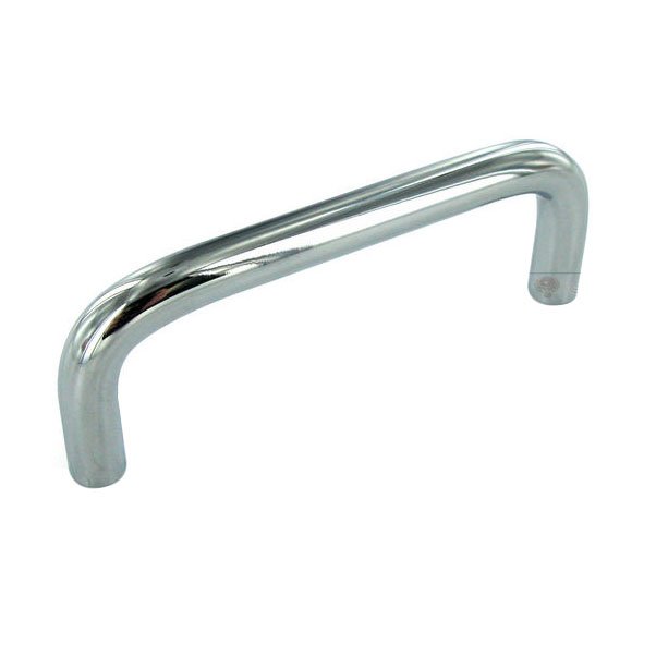 Hafele Solid Brass Wire Pull 3" Centers Pull in Polished Chrome