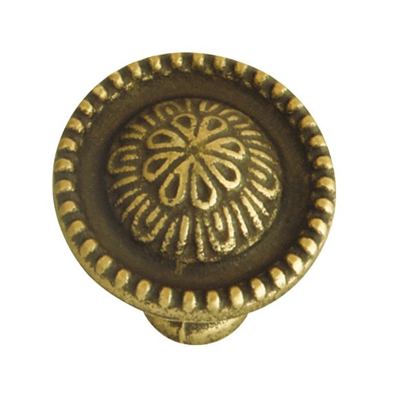 Hafele 1" Diameter Knob in Rustic Brass