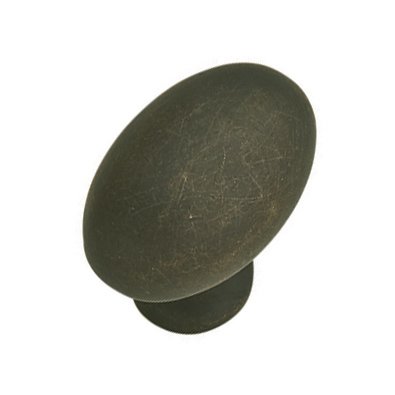 Hafele 1 3/16" x 3/4" Egg Knob in Oil Rubbed Bronze Zinc
