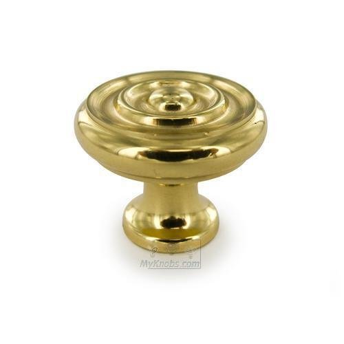 Hafele 1" Diameter Knob in Polished Brass