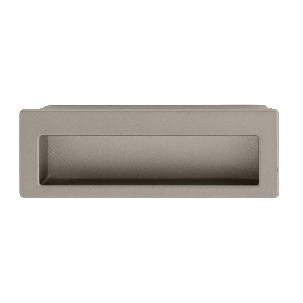 Hafele 3 3/4" Centers Recessed Pull in Antimicrobial Satin Nickel
