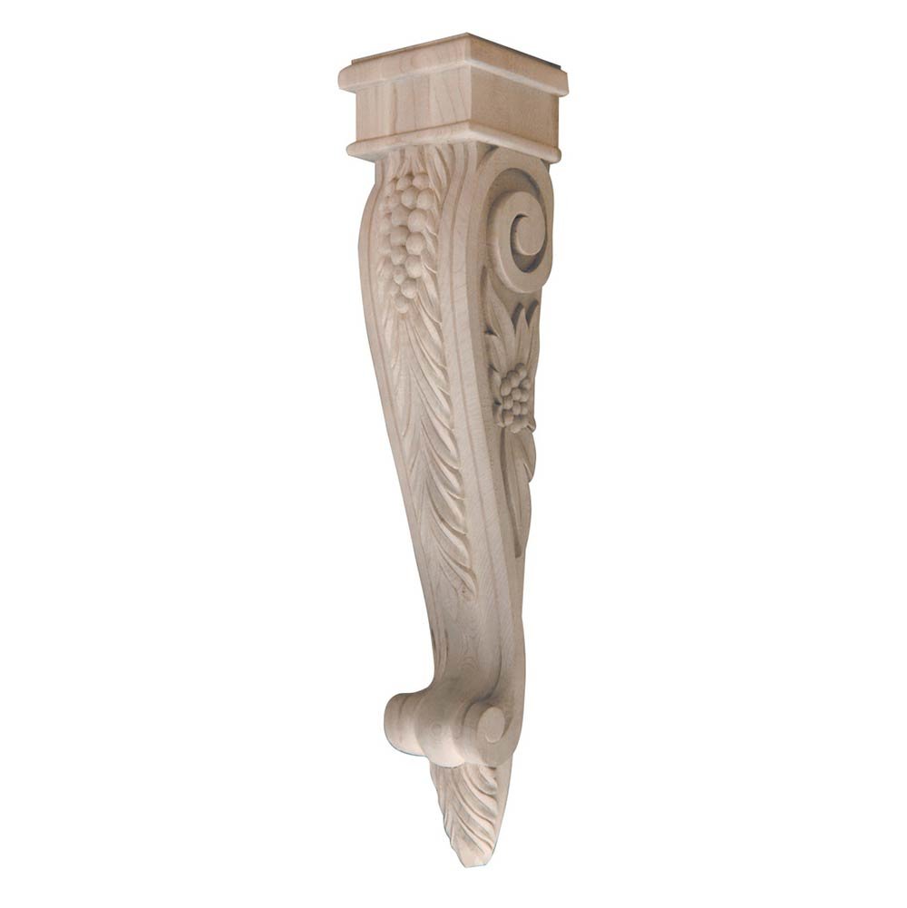 Hafele 24" Tall Hand Carved Wooden Corbel in Maple