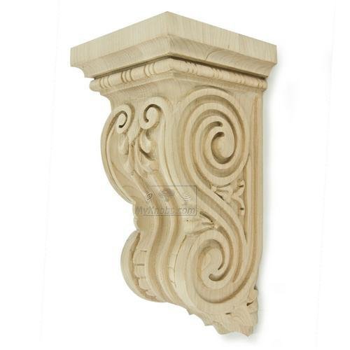 Hafele 9 1/2" Tall Hand Carved Wooden Corbel in Maple