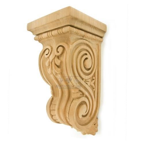 Hafele 9 1/2" Tall Hand Carved Wooden Corbel in Cherry
