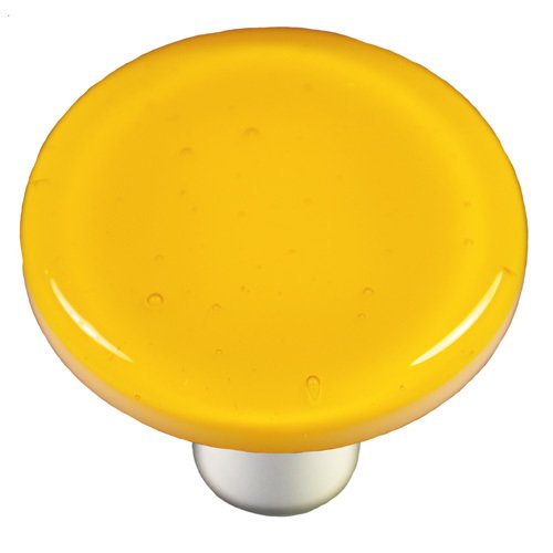Hot Knobs 1 1/2" Diameter Knob in Yellow with Aluminum base