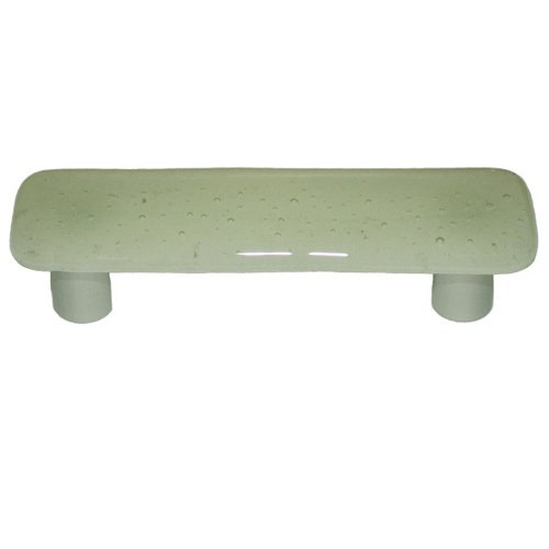 Hot Knobs 3" Centers Handle in Pine Green Tint with Aluminum base