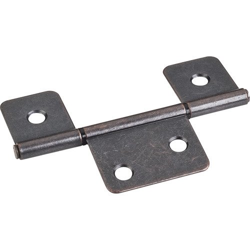 Hardware Resources 3-1/2" Three Leaf Non-mortise Hinge without Screws in Dark Antique Copper Machined