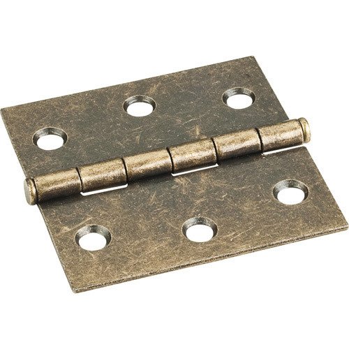Hardware Resources 2-1/2" x 2-1/2" Swaged Butt Hinge in Brushed Antique Brass