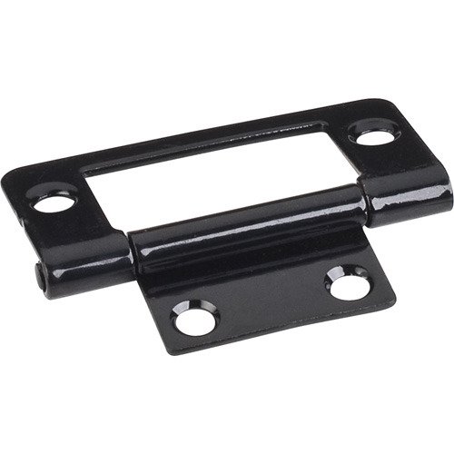 Hardware Resources 2" Fixed Pin Flat Back Non-mortise Hinge in Black