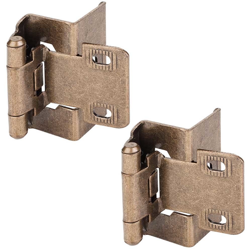 Hardware Resources 1/2" Overlay Full Wrap Hinge in Burnished Brass (PAIR)